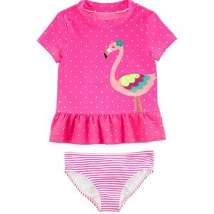 Carter's 2 Piece Pink Rashguard Swimsuit